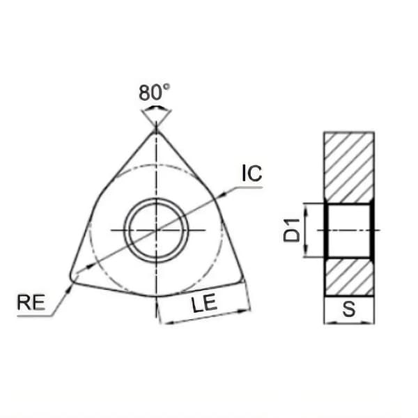 Multi-edge drejebænk indsats WNMG080412-MS PR1535 - 1 stk.