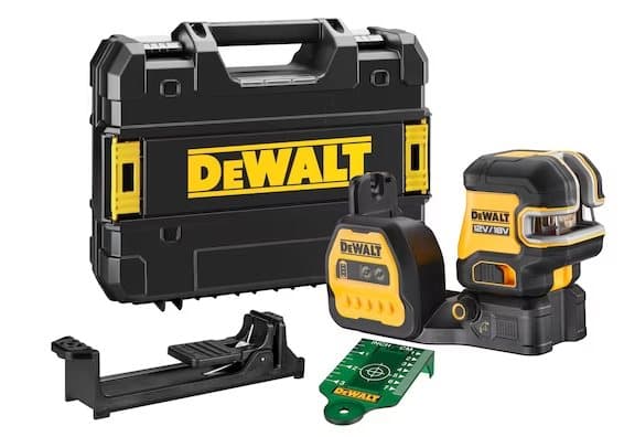 Dewalt DCE825NG18-XJ 12/18V 5 Spot  Cross Green Beam Laser (solo no battery) Svart, Gul