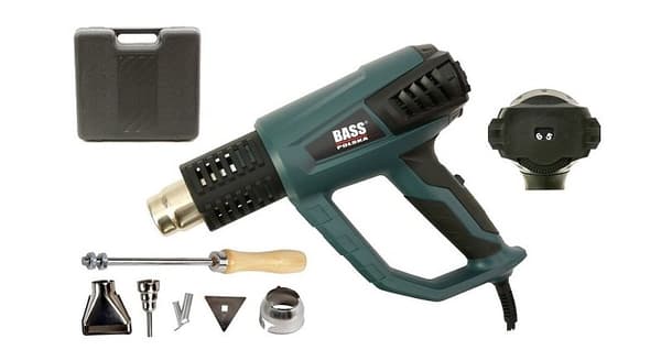 Plast varmepistol 2000 W, med dyser