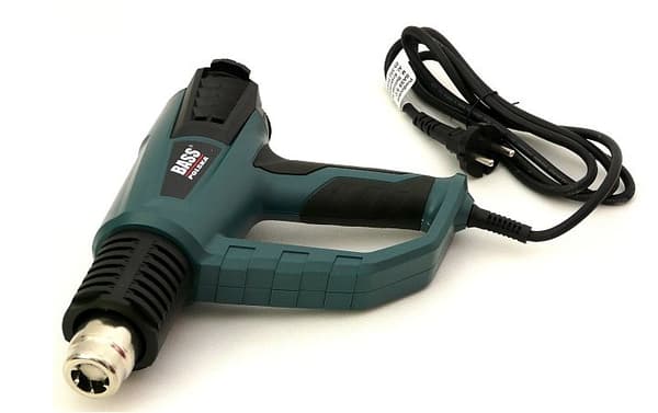 Plast varmepistol 2000 W, med dyser