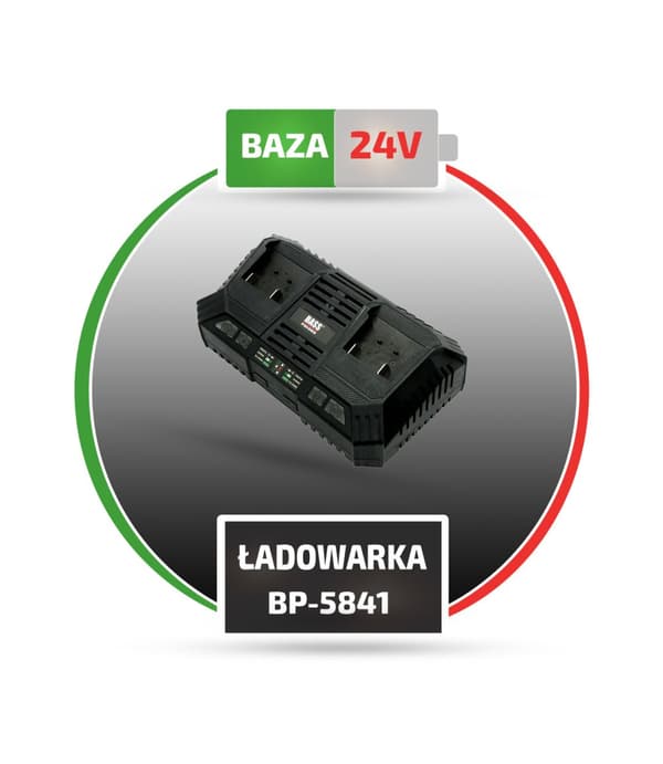 Työkalun akkulaturi 24 V, Li-Ion, 2 x 24 V