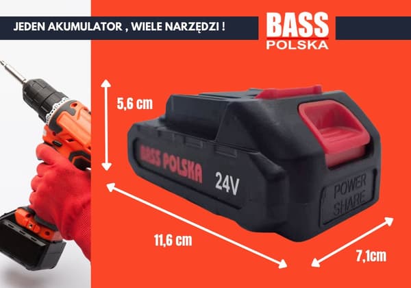 Akku 2,2 Ah 24 V työkaluakku