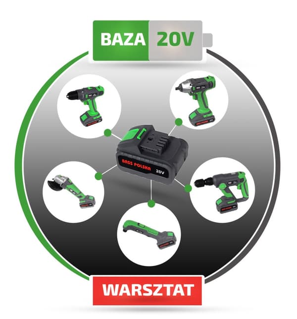 Sladdlös skruvmejsel 20 V, Li-Ion + 2 batterier