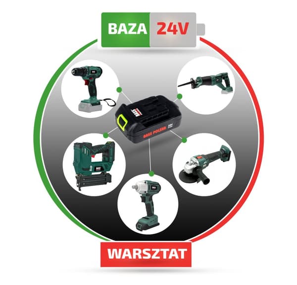 Akku rævehale stempelsav, 24 V, uden batteri