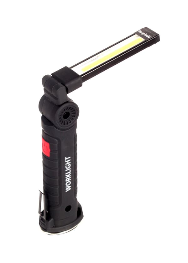 LED COB ladattava työpajavalaisin, 900 lm, taskulampulla, pieni