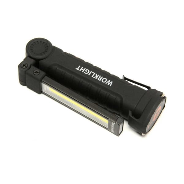 LED COB ladattava työpajavalaisin, 900 lm, taskulampulla, pieni