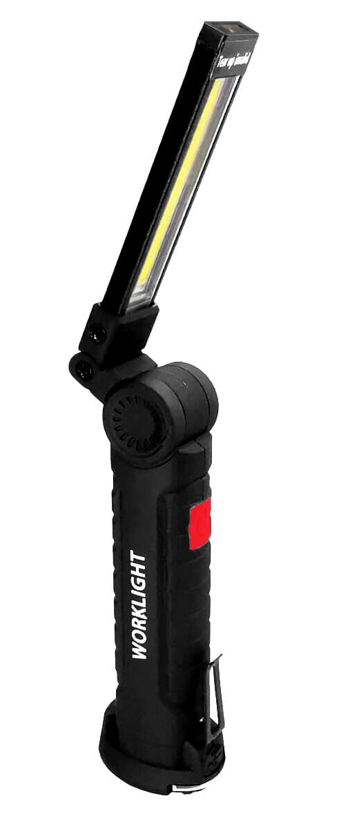 LED COB ladattava työpajavalaisin, 900 lm, taskulampulla, pieni