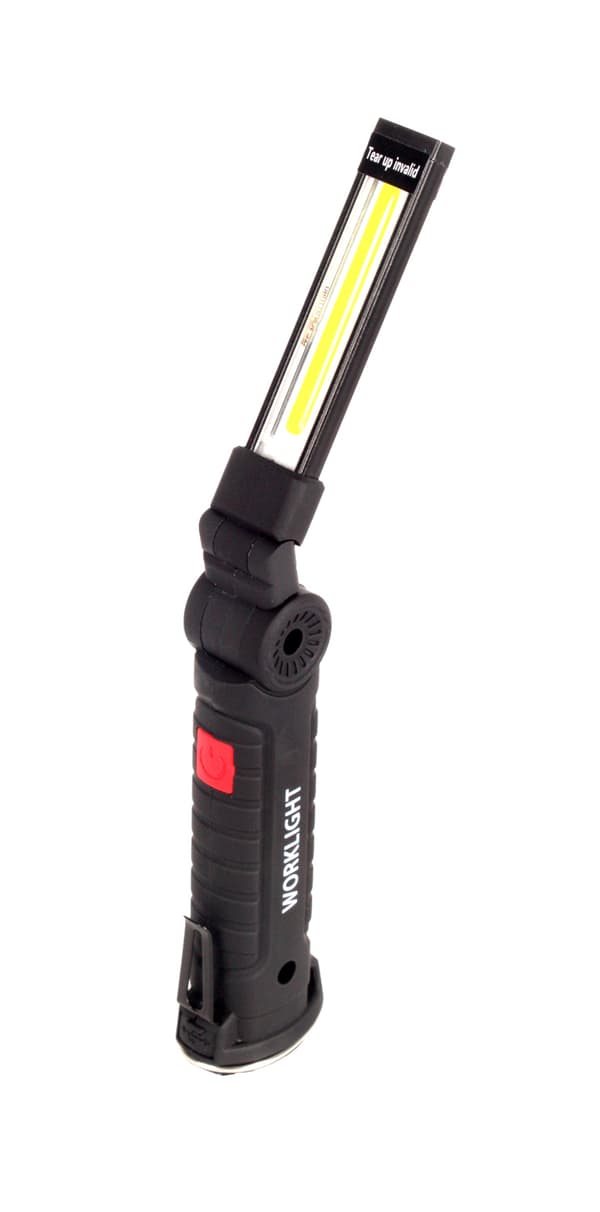 LED COB ladattava työpajavalaisin, 900 lm, taskulampulla, pieni