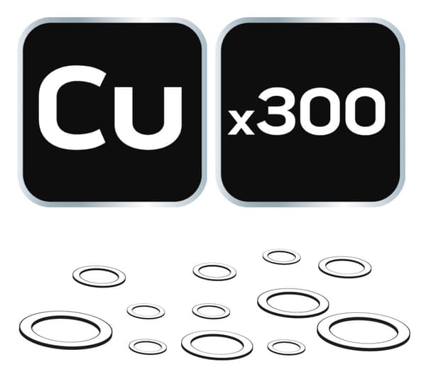 Kupariset aluslevyt, 300 kpl