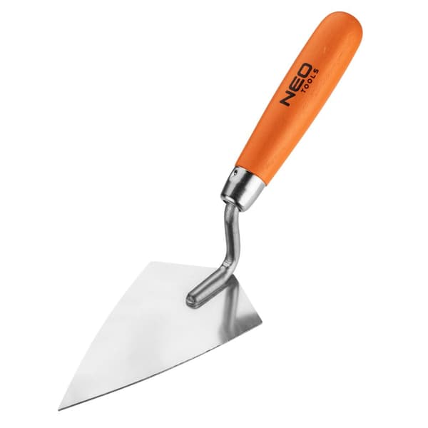 Skarp stuckaturslev, 140 x 80 mm, trähandtag