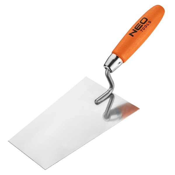 Trapetsformad stuckaturslev, 180 mm, trähandtag