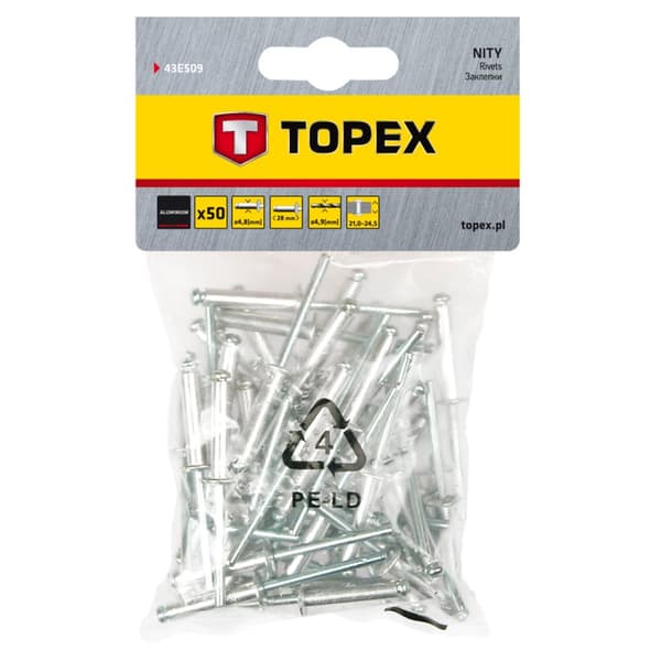 Aluminiumsnitter 4,8 x 28 mm, 50 stk.