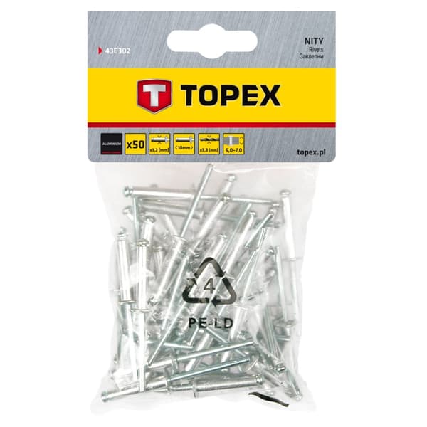 Aluminiumsnitter 3,2 x 10 mm, 50 stk.