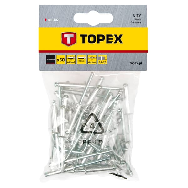Aluminiumsnitter 4,0 x 10 mm, 50 stk.