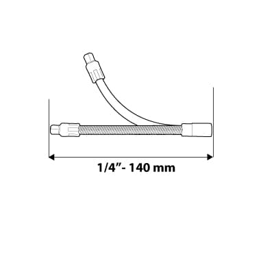 Fleksibel forlænger 1/2", 190 mm