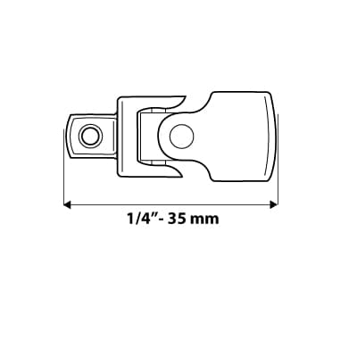 1/4" universalknut