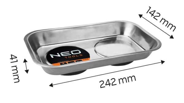 Magnetisk skål, rektangulær 245 x 145 mm