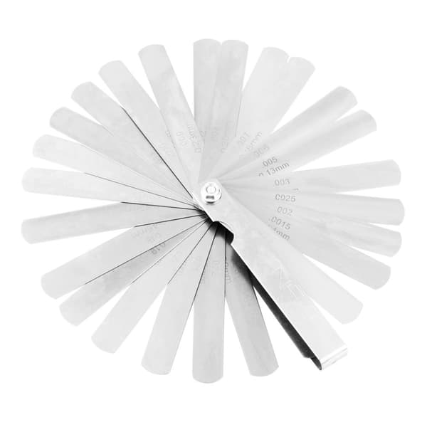 Følemåler 26 klinger (0,04 - 0,63 mm) 65MN/rustfrit stål