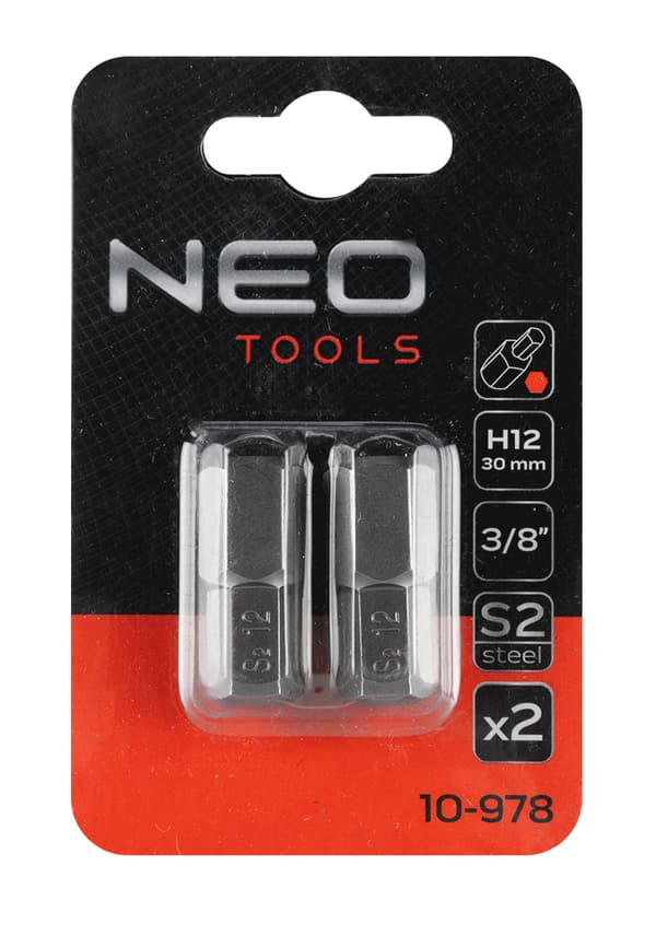 HEX spids 12 x 30 mm, S2 x 2 stk.
