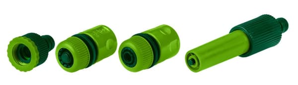 Sarja, jossa suora sprinkleri, liittimet, 1/2"-3/4" hanaliitin