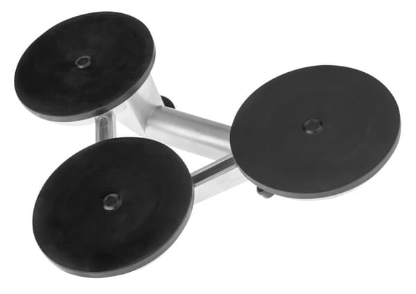 Aluminium tredobbelt glas sugekop, 150 kg