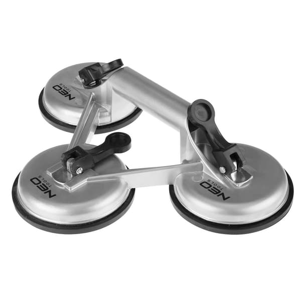 Aluminium tredobbelt glas sugekop, 150 kg