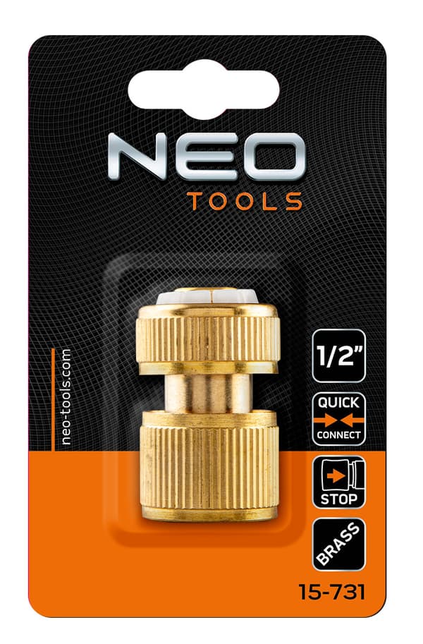 STOP-stik 1/2", messing