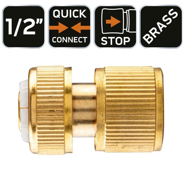 STOP-stik 1/2", messing