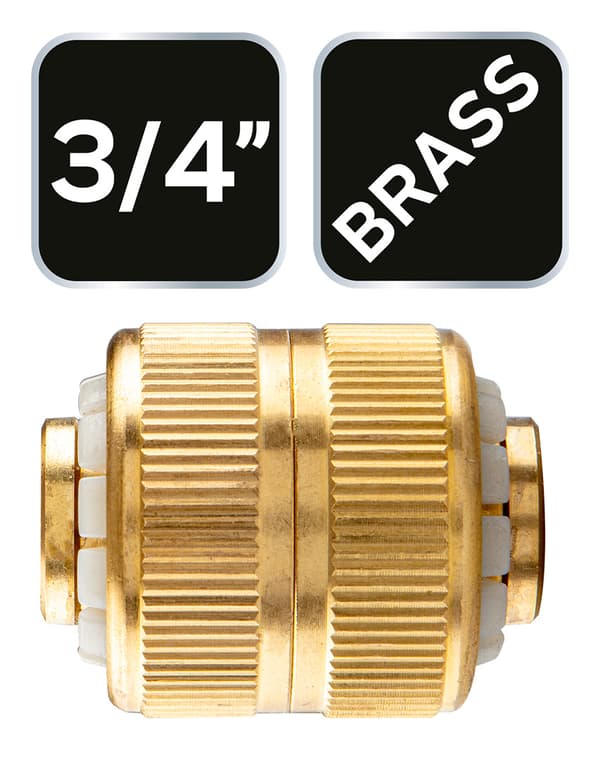 3/4" slangereparatør, messing