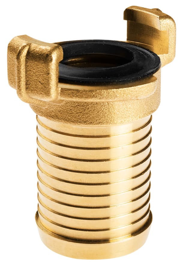 Messinkinen pikaliitin letkulle, 1 1/4"