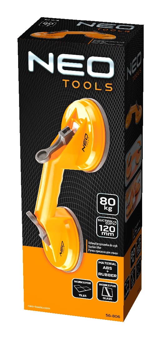 Dobbelt glas sugekop, 80 kg