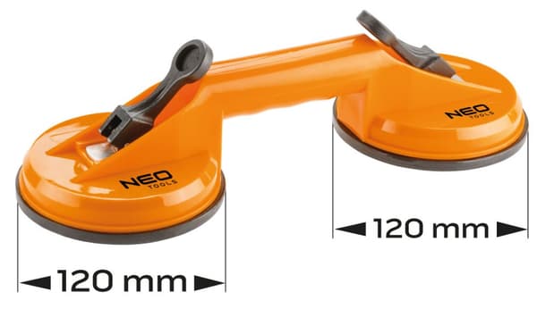 Dobbelt glas sugekop, 80 kg