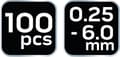 Pikkukuva 1 / 10: Kutisteputki "itsejuotos", 100 kpl (0,25 - 6,0 mm)