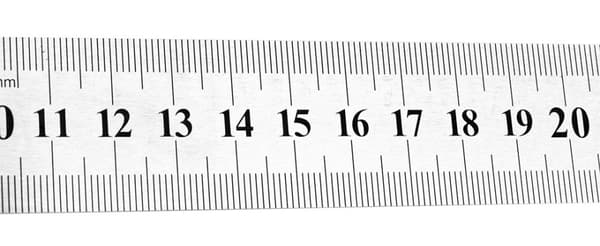 Lineal 50 cm, rustfrit stål