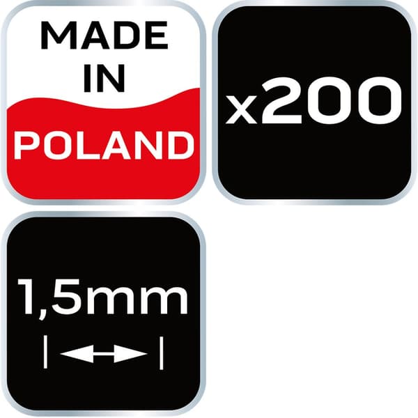 Afstandskryds 1,5 mm, 200 stk.