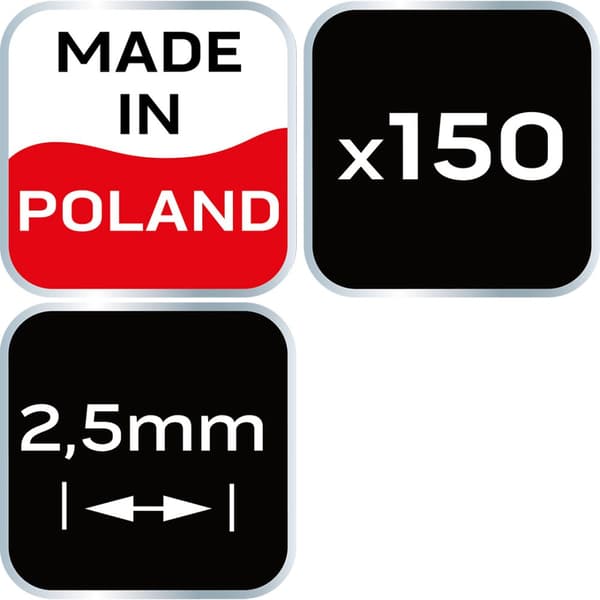 Afstandskryds 2,5 mm, 150 stk.