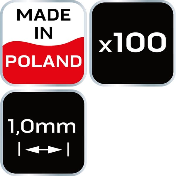 Väliristit ympyrällä 1 mm, 100 kpl.