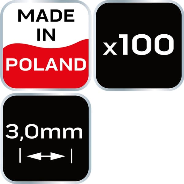 Afstandskryds med cirkel 3,0 mm, 100 stk.