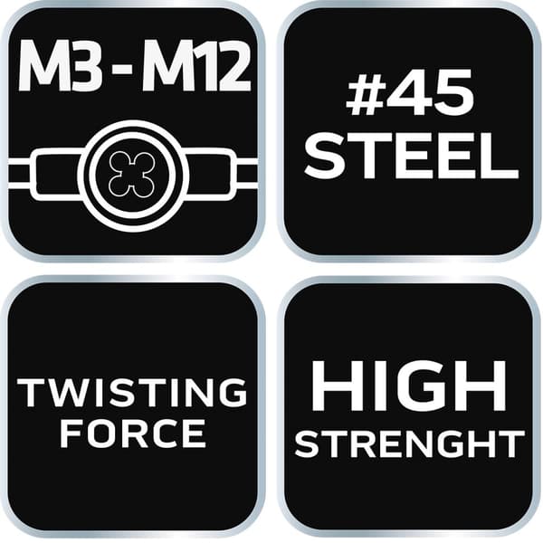 Formhållare M3 - M12, stål