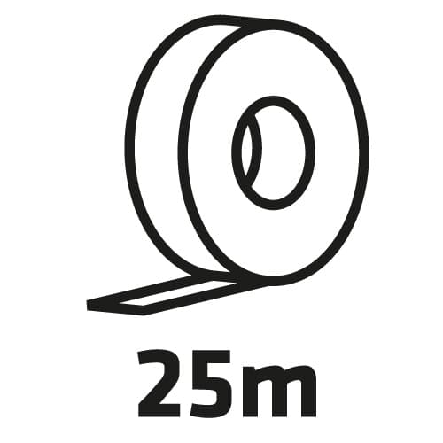 Set med 10 x 25 m tejp och 10 000 häftklamrar