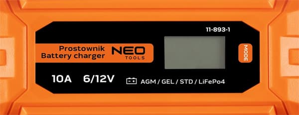 Automatisk oplader 10A/160W, 3-200Ah, til syre / AGM / GEL batterier