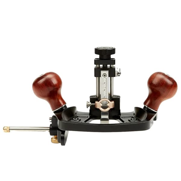 Routerplane, dobbeltbladet design, justerbar CAM-lås,sort