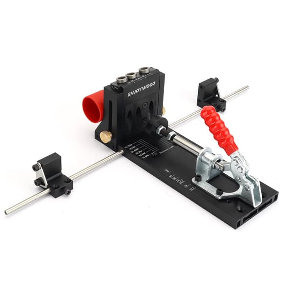Pocket Hole Jig, Justerbar Djupinställning, Tungt Aluminiumlegering, Effektiv Dammhantering