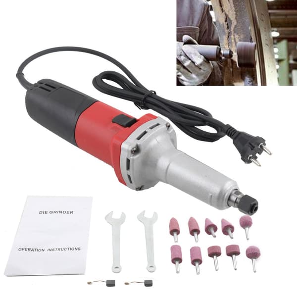 Mini elektrisk slibeværktøj, 750W effekt, variabel hastighedskontrol, 0-27000 RPM