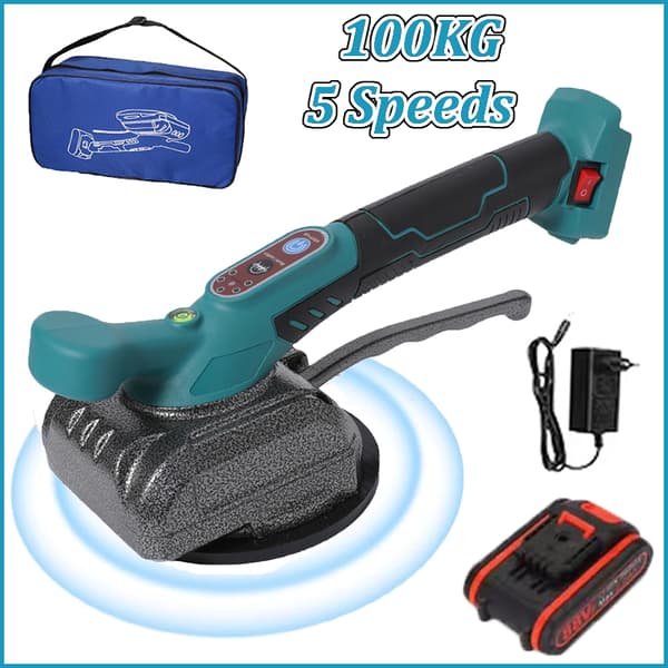 Trådlös elektrisk kakelskärare, 1000W effekt, 15000mAh batteri, 12000r/min vibration