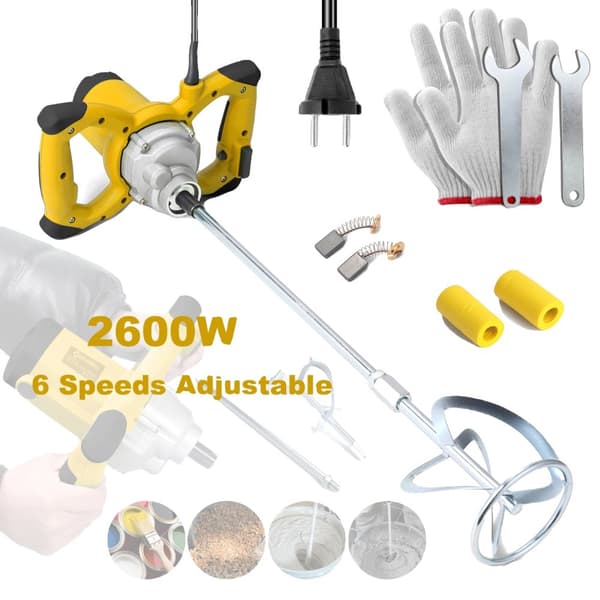 Elektrisk Betonblander, 2600W Effekt, 6 Hastigheder Justerbare,EU, YL