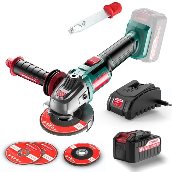 Trådløs Vinkelsliber, 18V Batteridrevet, 8500RPM Tomgangshastighed,EU, Brun