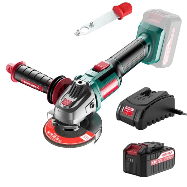 Trådløs Vinkelsliber, 18V Batteridrevet, 8500RPM Tomgangshastighed,EU, Brun