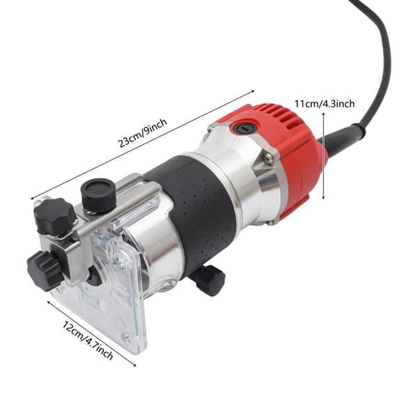 Sähkökäyttöinen kompakti jyrsin, 800W teho, 30000 RPM nopeus,Punainen