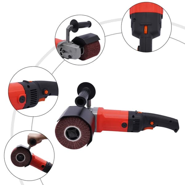 Grinderbørstemaskine, 1400 W effekt, ergonomisk design,sort